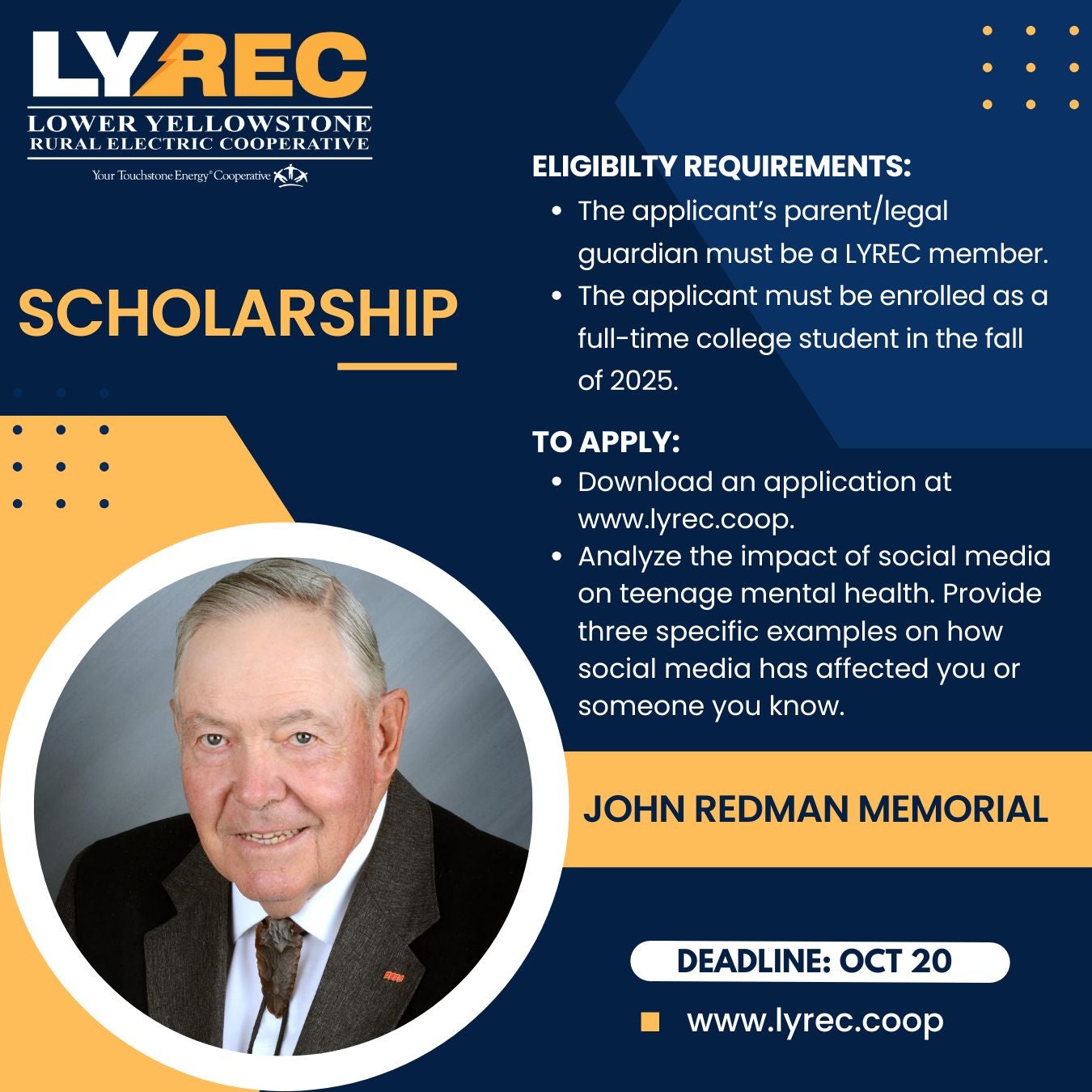 Redman Scholarship Flyer